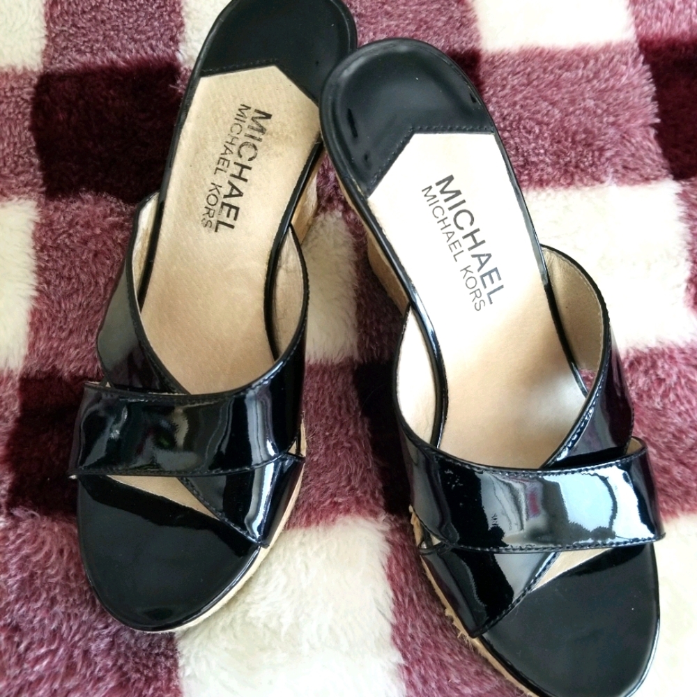 Michael Kors Patten Leather Wedge Slip on
